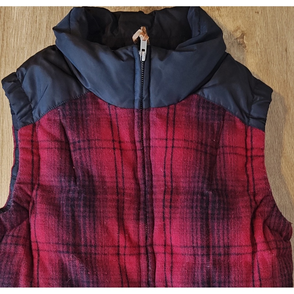 Eddie Bauer Vest Womens Medium Plaid Wool Down 550 Insulated Puffer Yukon Jacket - Picture 3 of 16